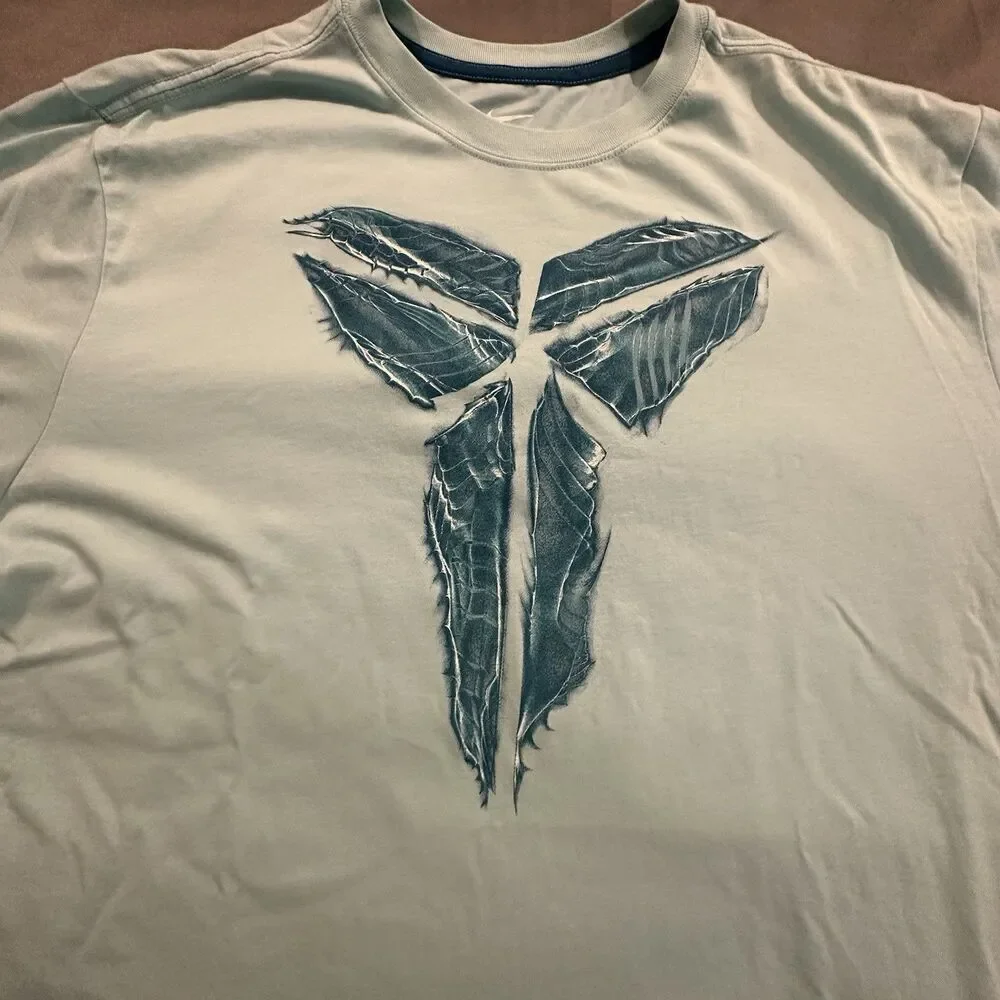 Nike Kobe Bryant Shirt Mens 2XL Sheath Logo Snake Mamba Dri-Fit Light Blue